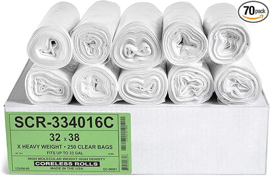 Aluf Plastics 33 Gallon Trash Bags-Source Reduction Series Value High Density