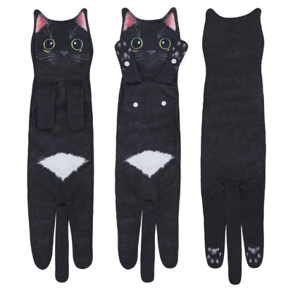 Funny Cat Hand Towels - Cute Decorative Washcloths & Face Towels, Super Absorbent & Soft - Mothers Day, Easter, House Warming & Birthday Gifts for Women Cat Lovers