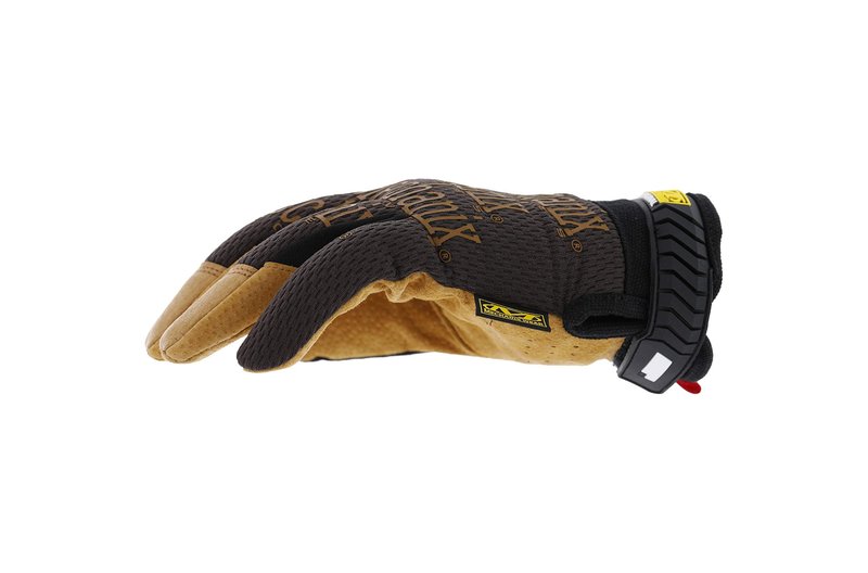 Mechanix Wear Original Leather Gloves - Durable Synthetic Leather Gloves for Protecting Hands - Comfort Fit - Breathable - Abrasion Resistant - Machine Washable - Brown/Black - Large