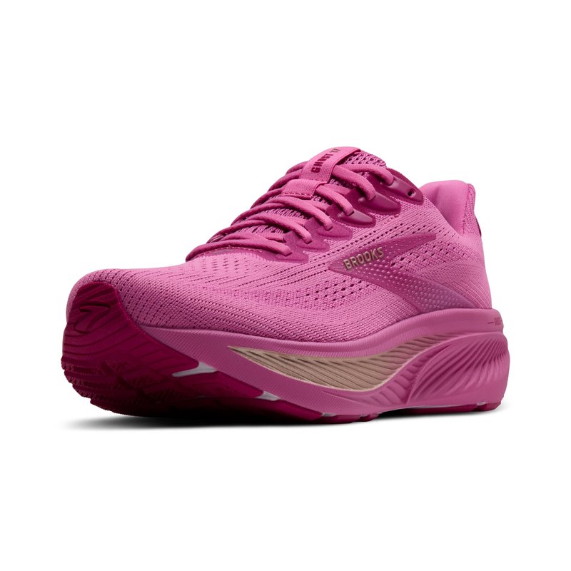 Brooks Women’s Ghost 17 Neutral Running Shoe - Pink/Fuchsia/Gold - 6.5 Medium