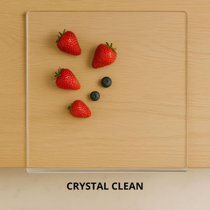 Acrylic Cutting Board with Counter Lip, Clear Cutting Boards for Countertop Protector, Non-Slip Cutting Board for Kitchen Counter, Aesthetic Kitchen Decor Gadgets House Warming Gifts(16.1"x12.5")