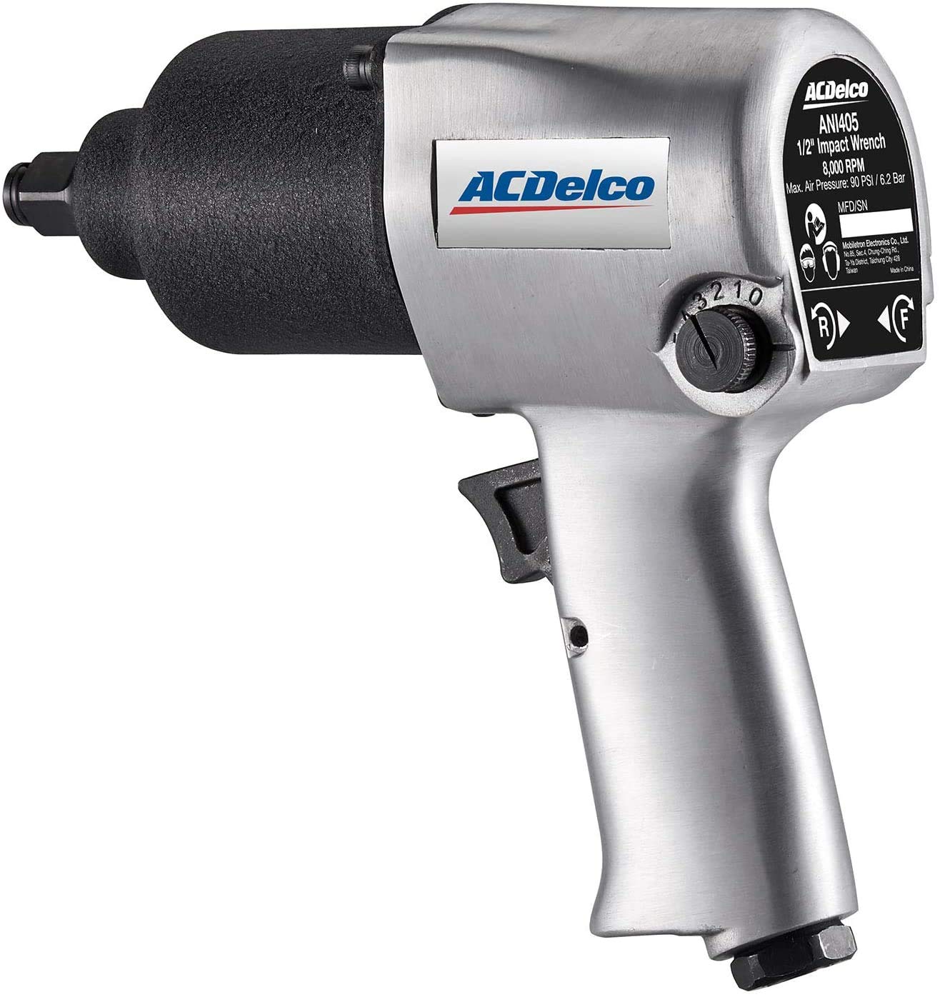 ACDelco ANI405A Heavy Duty Twin Hammer ½” 500 ft-lbs. 5-Speed Pneumatic Impact Wrench Tool Kit