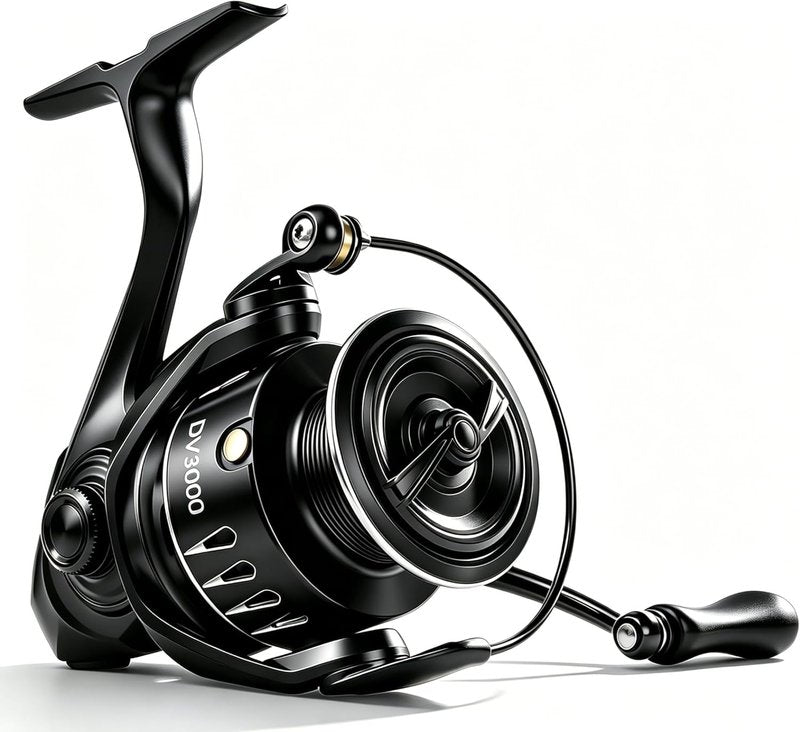 Lightweight Spinning Fishing Reel - Sealed Carbon Fiber, 20 LB Max Drag | 5.2:1 Gear Ratio, CNC Aluminum Spool, 1000-5000 Series