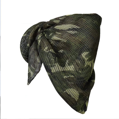 LOOGU Tactical Mesh Net Camo Scarf for Wargame,Sports & Other Outdoor Activities (Woodland Camo)