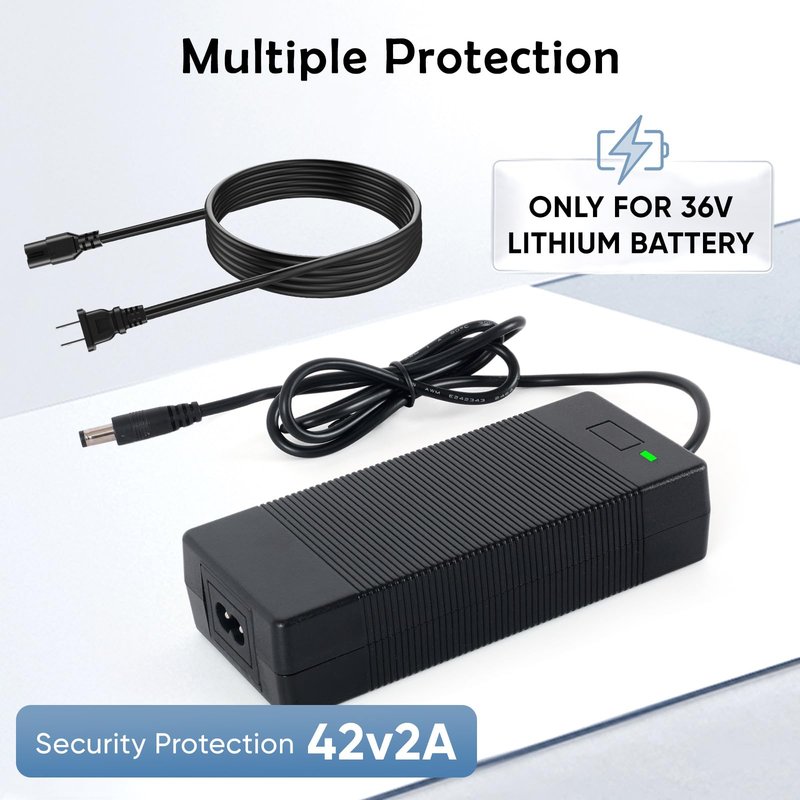 UL Certified 42V 2A 6-Prong Replacement Charger for 36V Electric Scooter & Hoverboard