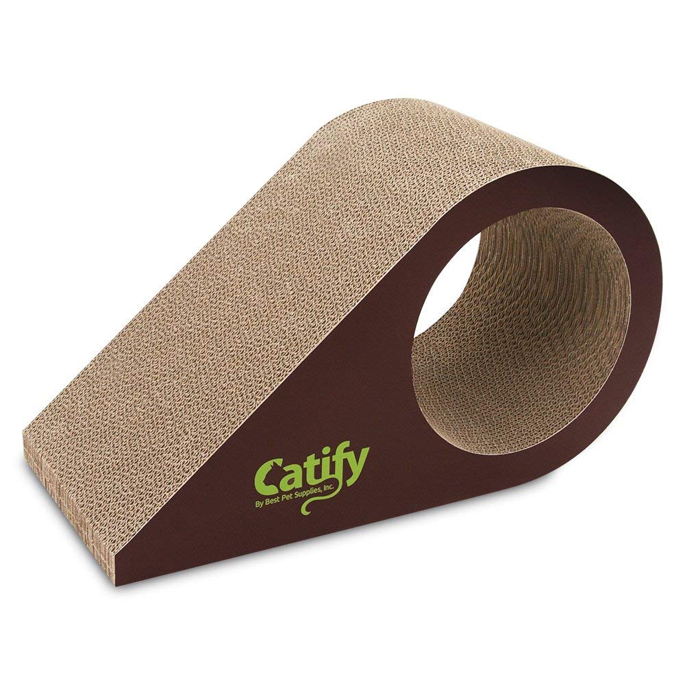 Catify by Best Pet Supplies, Inc., Inc., Inc., Droplet Cardboard Cat Scratcher with Catnip (CTM-07)