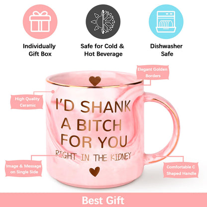 Valentines Galentines Day Gifts for Her - 12oz Funny Coffee Mug for Best Friend Girlfriend Besties BFF Mom Grandma Wife Sister Gifts from Sister Valentine's Birthday Mothers Day Present for Mom Women
