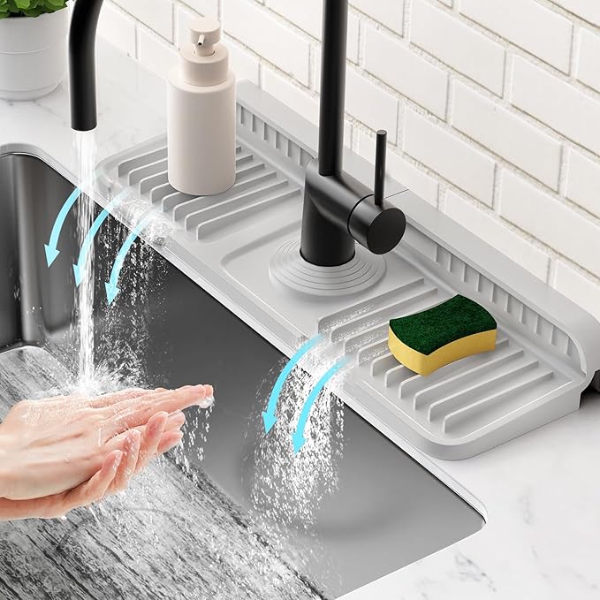 14.6 inch Faucet Mat for Kitchen Sink Splash GuardKitchen Sink Faucet Mat