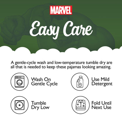 Marvel 2-Piece Snug-fit Cotton Pajama Set, Soft & Cute for Kids, Hulk Smash