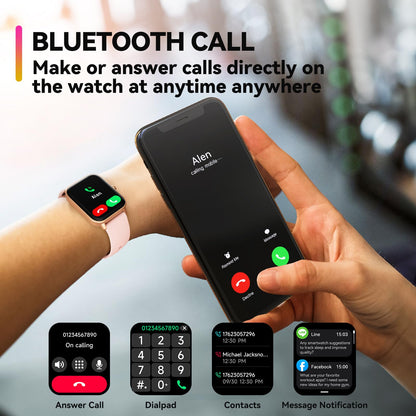 ENOMIR Smart Watch for Men Women, Alexa Built-in Fitness Tracker with Call Function & 2025 Upgraded 1.8" HD Anti-Fall Screen, IP68 Waterproof Heart Rate/Sleep/SpO2 Monitor, iOS Android Compatible