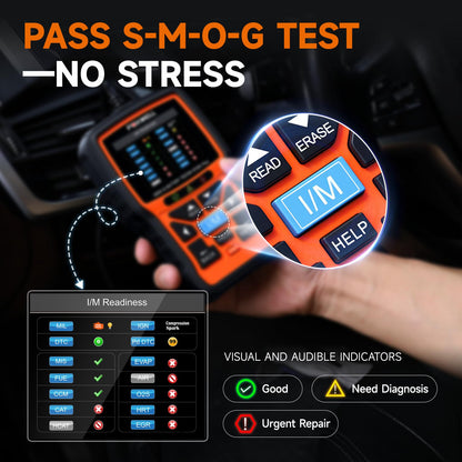 FOXWELL NT301 Plus 2-in-1 OBD2 Scanner Battery Tester, Professional Check Engine Code Reader Car Diagnostic Tool, Live Data, 12V 100-1100CCA Cranking Charging Analyzer for 1996 or Newer Vehicle