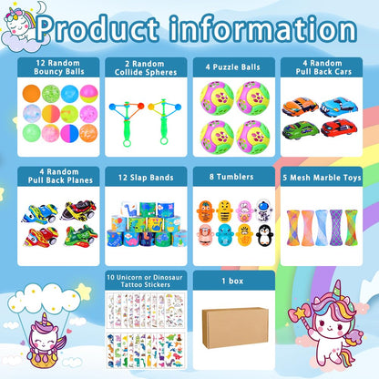 JOISHOP 120Pcs Party Bag Fillers Unisex Prize Box Toys Assortment Toys Classroom Prizes Rewards Goodie loot Bag Fillers for Boys Girls Birthday Party Favors