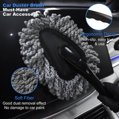 10PCS Car Detailing Cleaning Kit Interior Cleaner, Car Detailing Brushes, Car Duster, Car Cleaning Gel, Microfiber Cleaning Cloth, Car Accessories Essentials Supplies Tools for Auto,Truck, Interior