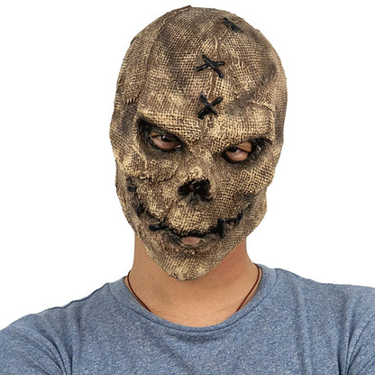 GOODKSSOP Unisex Retro Old Scary Skull Halloween Mask Cosplay Horrible Head Full Face Latex Helmet Creepy Costume Prop for Carnival Themed Party