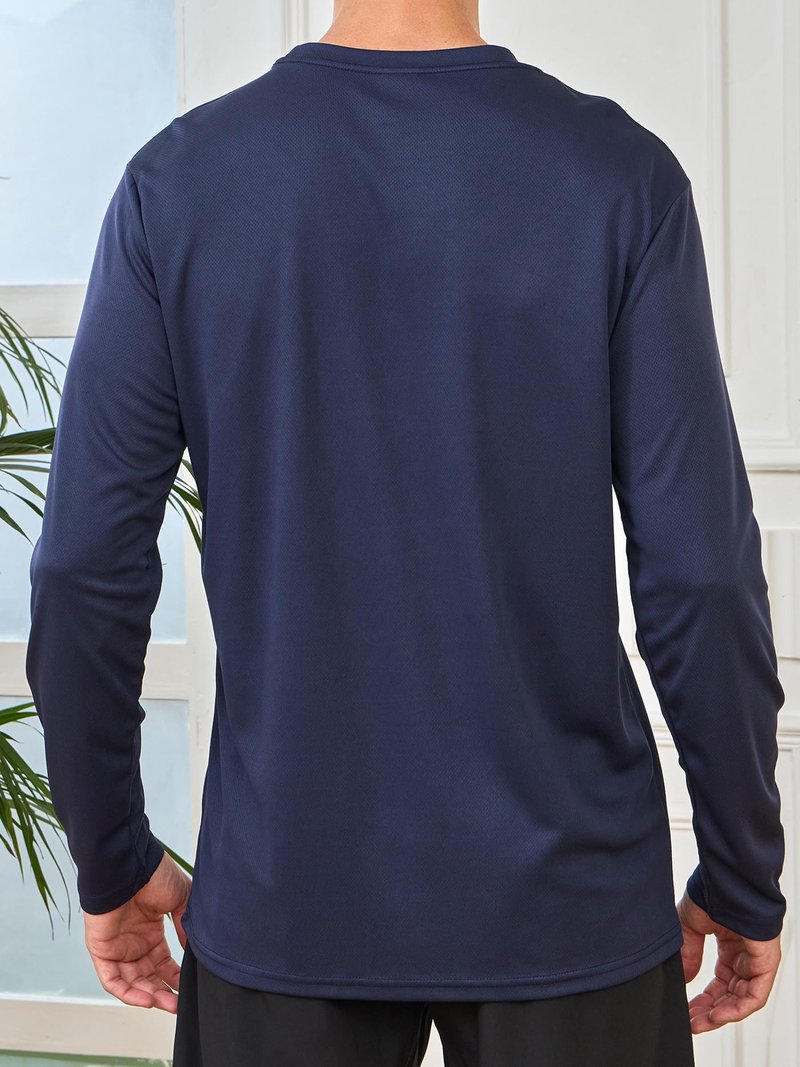 5 Pack Men’s Long Sleeve Shirts UV Sun Protection Quick Dry Crew Neck T Shirts Athletic Running Gym Workout Tee Tops