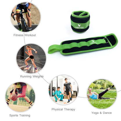 Ankle/Wrist Weights for Women, Men, Kids - Arm Leg Weights Set with Adjustable Strap - Running, Jogging, Gymnastic, Physical Therapy, Fitness - Choice of 1 lb 2 lbs 3 lbs 4 lbs 6 lbs 8 lbs 10 lbs