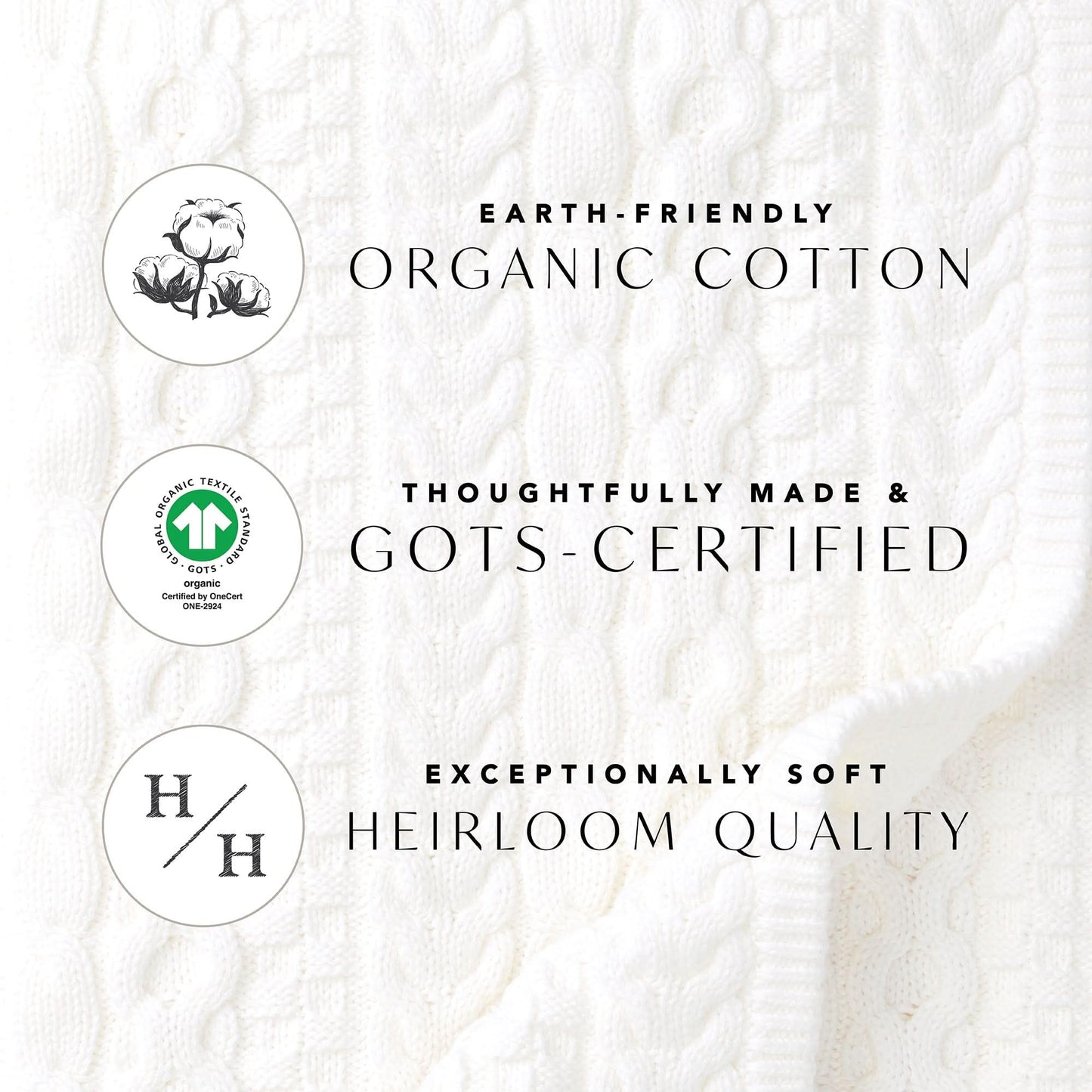 Hope & Henry Baby Organic Cable Knit Sweater Romper, 0-3 Months, Soft White