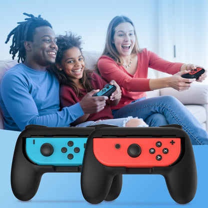 FASTSNAIL Grips for Nintendo Switch Joy-Con, Wear-resistant Handle Kit for Switch Joy Cons Controller, 2 Pack (Black)