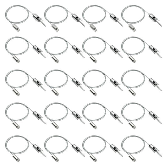 HAMRVL 20-Pack Hexagon Garage Lights Lighting Suspension Cables Kit - 3.28ft/1M Hexagon LED Lights Adjustable Steel Hanging Chain, Light Suspension Kit for Hexagon Lights Aquarium Lights, Load 6.6 lb
