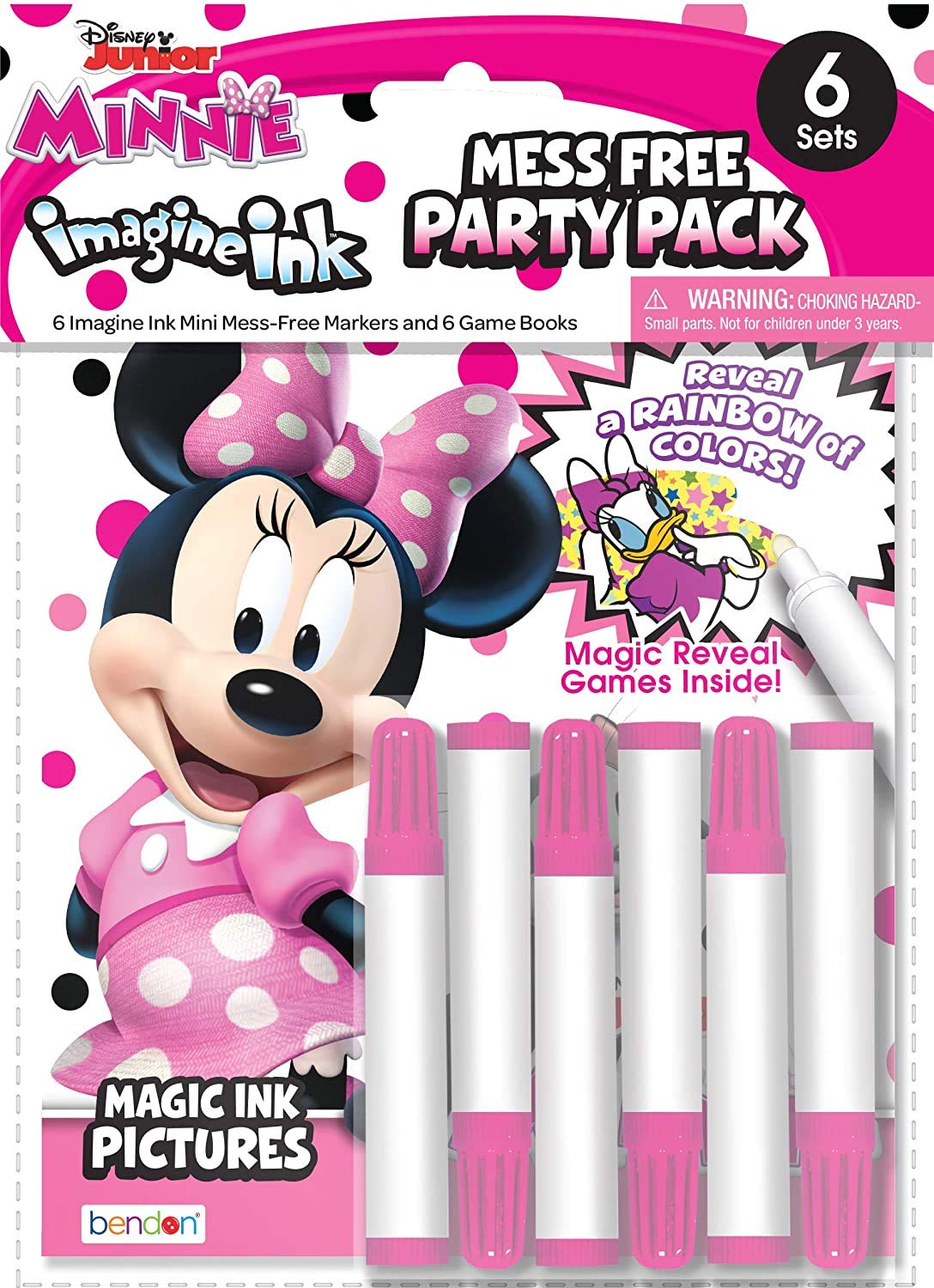Disney Minnie Mouse and Mickey Mouse Imagine Ink Coloring Book Set for Girls Boys ~ 12 Pack No Mess Coloring Books with Minnie Stickers (Minnie Mouse Mickey Mouse Party Favors Bundle)