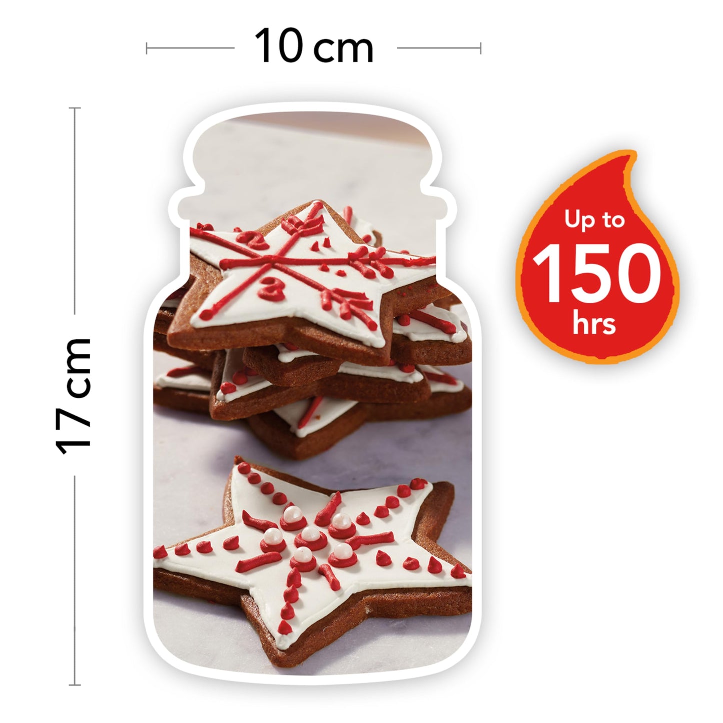 YANKEE CANDLE Scented Candle | Frosty Gingerbread Large Jar Candle | Burn Time: up to 150 Hours