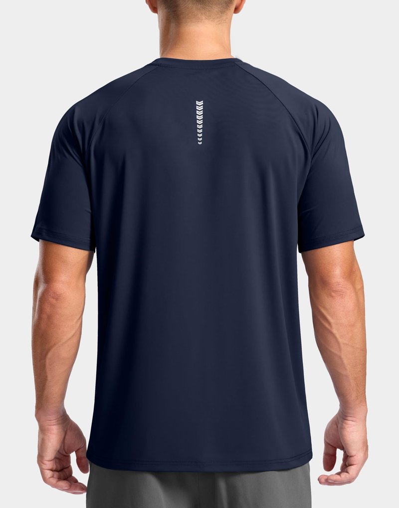 G Gradual Men's Athletic Workout T-Shirts Moisture Wicking Cooling Running Shirts Short Sleeve Performance Tee for Gym Tennis(Navy,XXL)