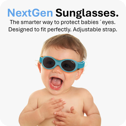 Mausito BABY sunglasses boy 0-18 months | Flexible BPA-Free infant sunglasses | Adjustable strap & soft nose pad | 100% UV Protection Baby Sunnies | Comparison winner | European design made