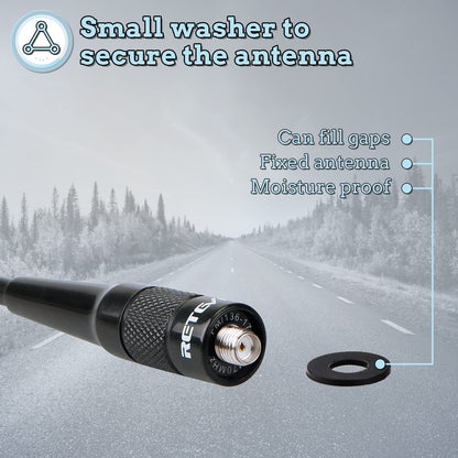 Retevis RHD771 Walkie Talkie Antenna, SMA-F, VHF UHF 144/430, Compatible with Baofeng GT5R UV-5R UV-5RE BF-888S eSynic UV-5R Retevis RT5R RA79 HD1 Quansheng UVK5 Radtel RT-470X (1 Pcs)
