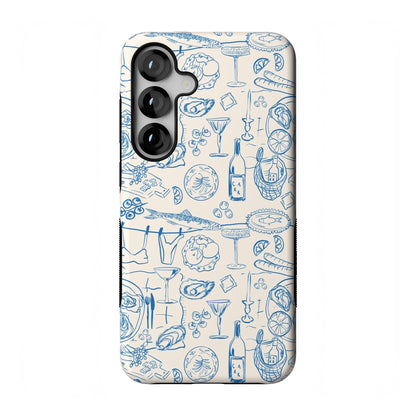 Casely Galaxy S25 Plus Case | Ink & Iris | Vintage Floral | Compatible with MagSafe | Bold Protective Design