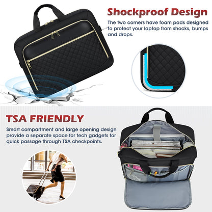 NEWHEY Laptop Bag 17.3 inch Briefcase for Women Large Laptop Case Computer Bag Work Bag Messenger Bag for Business/Office Travel/College