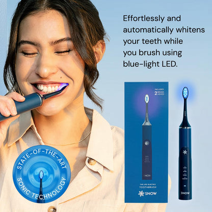 SNOW LED Electric Toothbrush Gen 2 - Rechargeable Electronic Brush for Adults - Sonic Technology w/LED Light Whitening & Cleaning Powered w/Sonic Technology for Oral Routine Coastal Sunset Pink Gen2