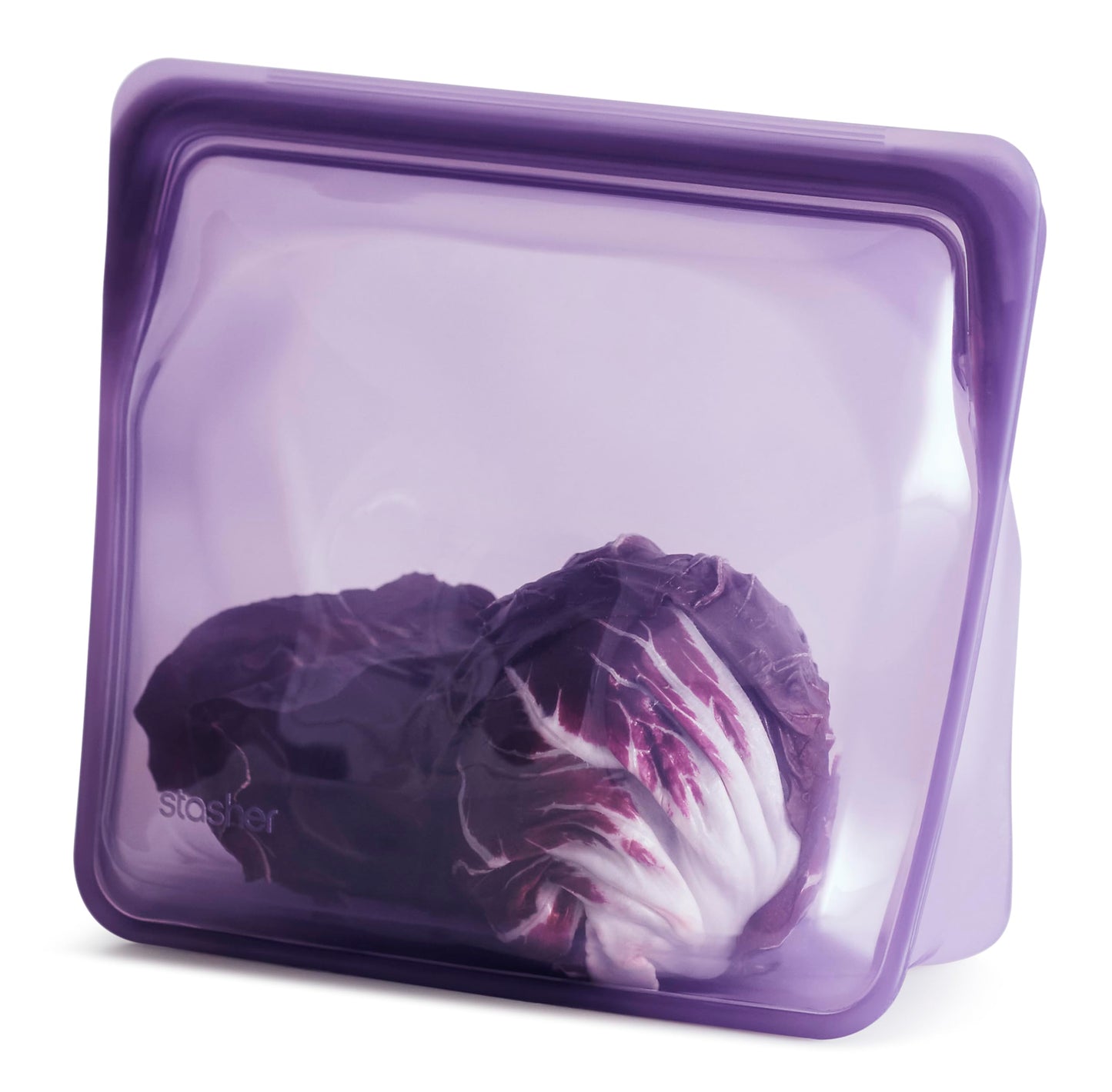 Stasher Premium Silicone Reusable Food Storage Stand-Up Mid Bag, Clear, Microwave, Sous Vide, Dishwasher, Oven and Freezer Safe, BPA Free, Leak-free, Eco-friendly, 56 Oz