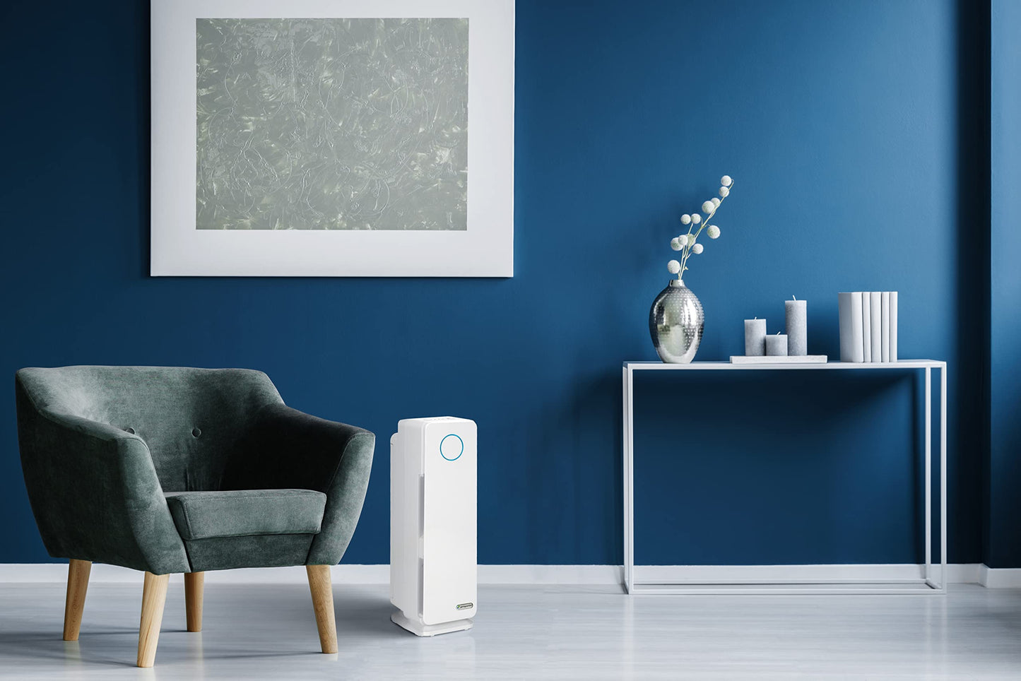 GermGuardian 5-In-1 HEPA Air Purifier for Home, Pet Air Purifier with HEPA Air Filter & UV-C Light, AC4300BPTCA, 743 Sq. Ft., 22'' Tower, Black