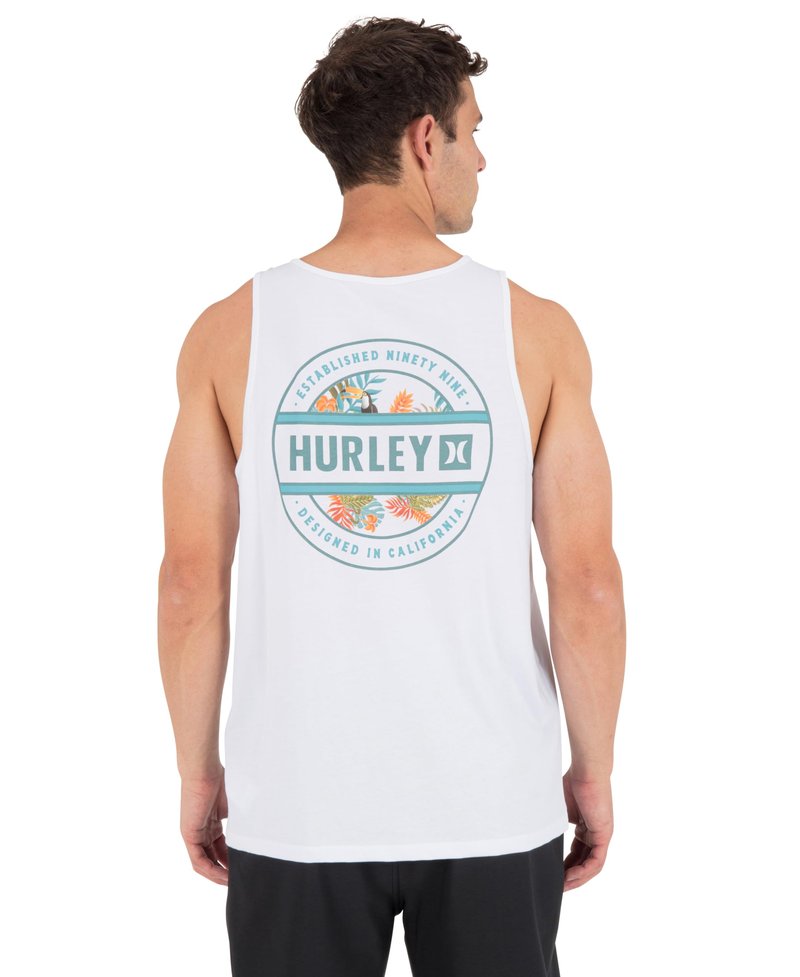 Hurley Men's Filler Tank Top, White, L