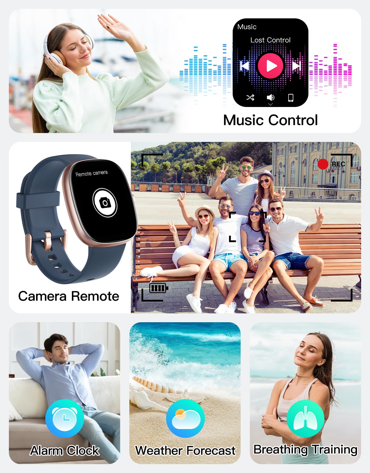 Fitness Tracker 2025 Ver. (Answer/Make Calls), 1.85" Smart Watch Fitness Watches for Women Men with 24/7 Heart Rate Blood Oxygen Monitor Sleep Tracker 100+ Sport Modes IP68 Waterproof (Blue)