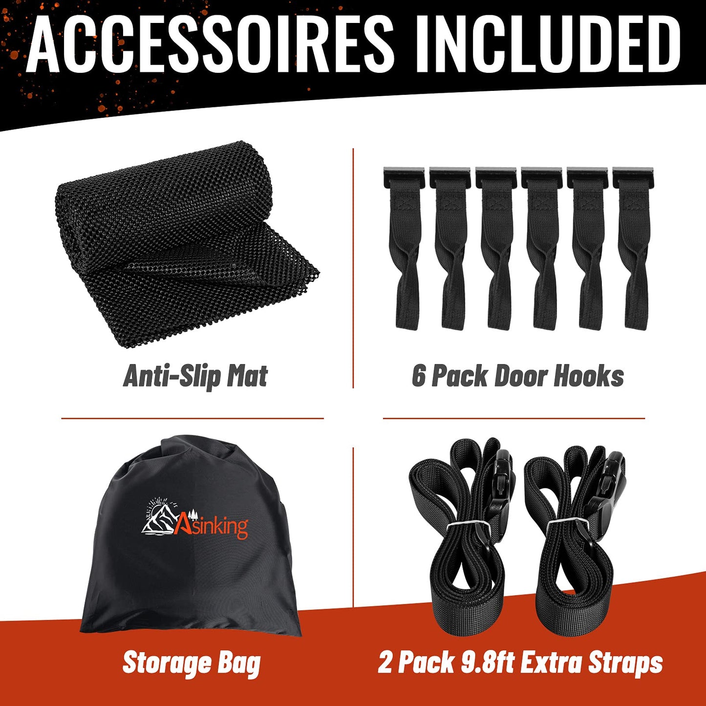 Car Rooftop Cargo Carrier - 21 Cubic Feet, 100% Waterproof Heavy Duty 840D Car Roof Bag for All Vehicles with/Without Racks - Anti-Slip Mat, 6 Door Hooks, Storage Bag, 2 Extra Straps