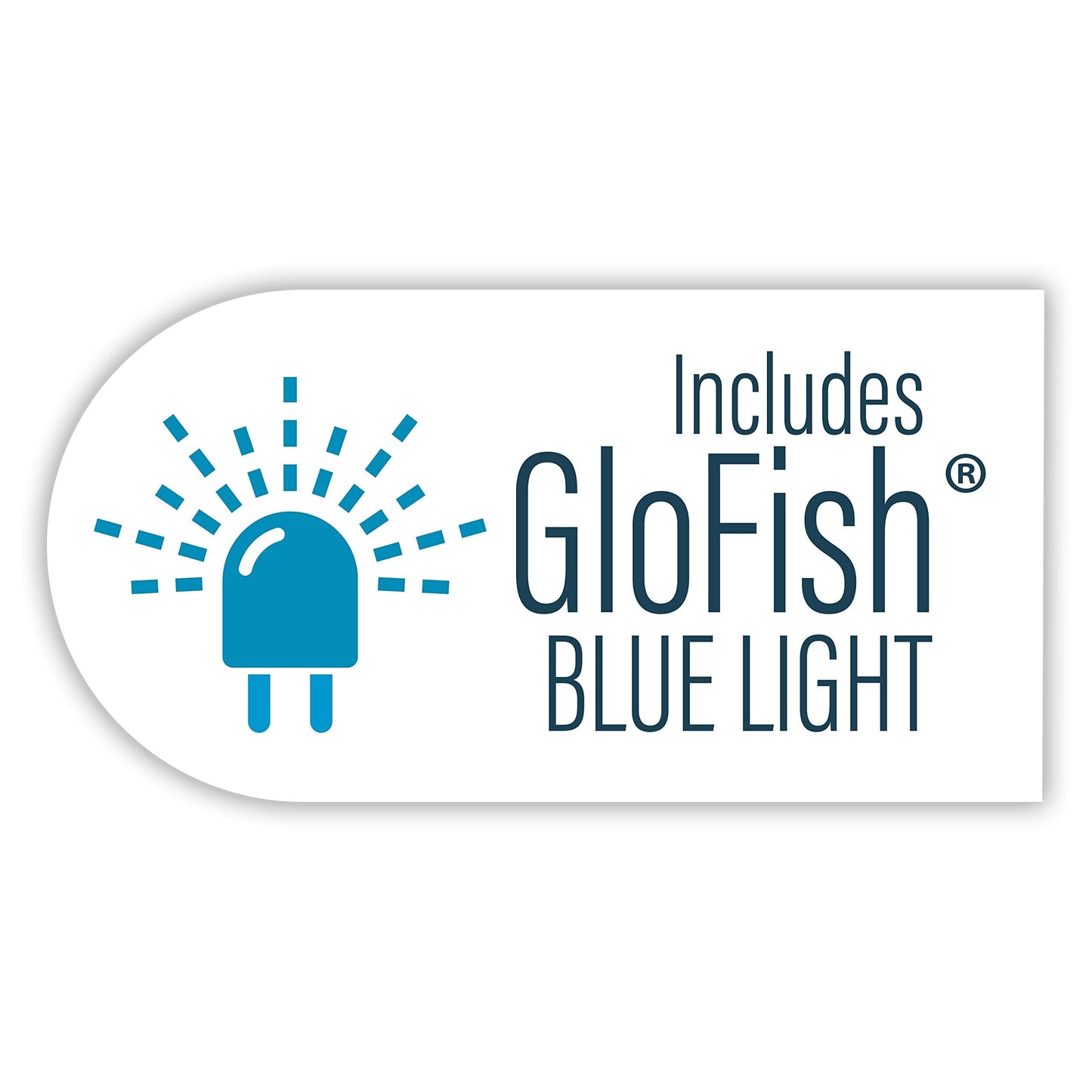 GloFish Crescent Aquarium Kit 5 Gallons, Includes Hidden Blue LED Light And Internal Filter