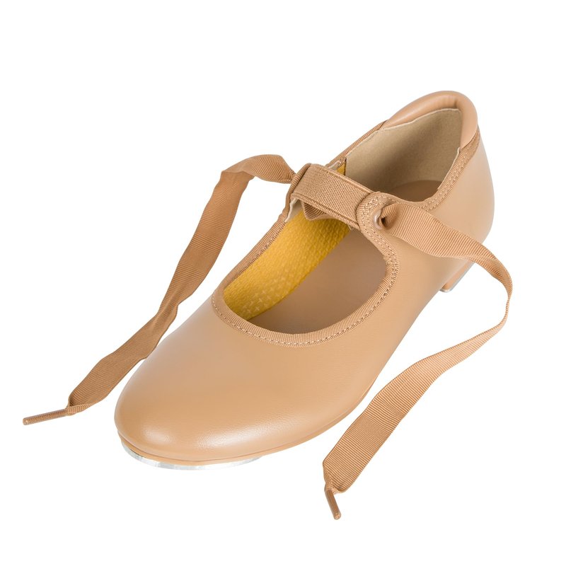 Linodes Economy Unisex-Child Lace Up Tap Shoe for Girls and Boys Tap Flat-Brown-11M-Little Kid
