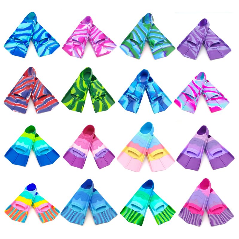 Gugmoy Kids Swim Fins,Comfortable Silicone Flippers for Swimming and Diving,Size Suitable Beginners Kids Girls Boys Adults (Medium, GrapePurple)