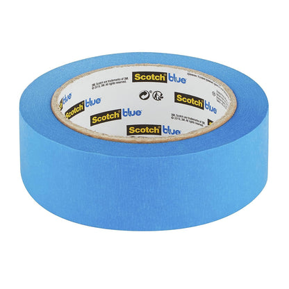 ScotchBlue Multi-Surface Premium Masking Tape, 36 mm x 41 m, 4 Rolls/Case - Scotch Adhesive Blue Painters Tape, For Painting and Decorating, Indoor & Outdoor, Sticks Well, 70% PEFC