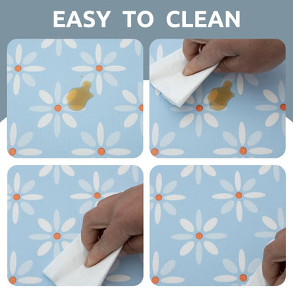 18" W x 96" L Floral Drawer and Shelf Liner for Cabinets, Non-Adhesive Strong Grip Non-Slip Flower Shelf Cabinet Kitchen Shelf Liners for Kitchen Cabinets