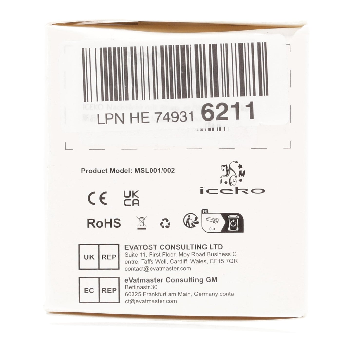 ICEKO Night Light with Motion Sensor, Lamp with Motion Sensor Indoor, USB Battery Rechargeable, 6 LED Motion Sensor for Cabinet, Hallway, Bedroom, Children's Room (White, 3 Pieces)