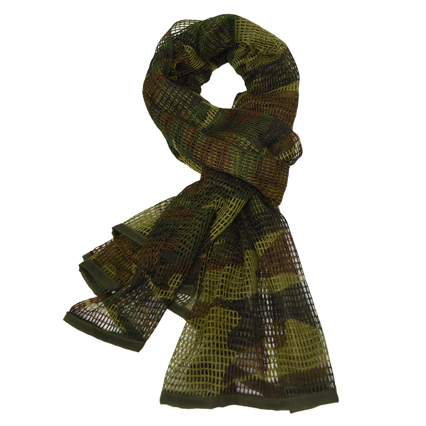 LOOGU Tactical Mesh Net Camo Scarf for Wargame,Sports & Other Outdoor Activities (Woodland Camo)