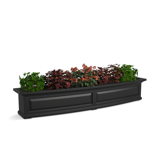 Mayne Nantucket 5-Foot Window Box – Self-Watering, Weather-Resistant Planter for Flowers – Durable Design for Outdoor Use, Perfect for Windows