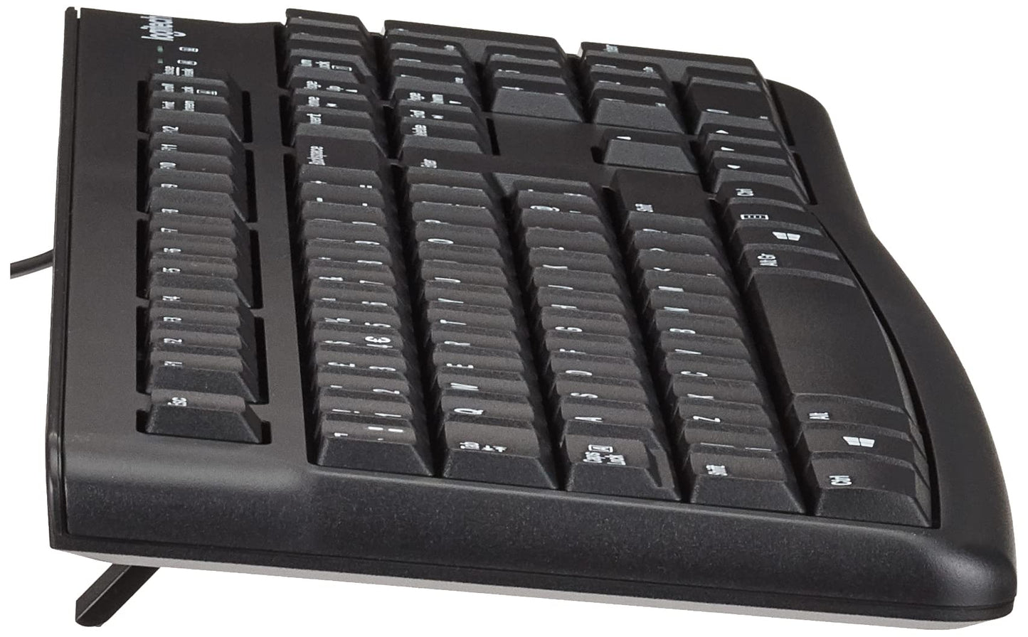 Logitech K120 Wired Business Keyboard for Windows or Linux, USB Plug-and-Play, Full-Size, Spill Resistant, Curved Space Bar, PC/Laptop, QWERTY UK Layout - Black