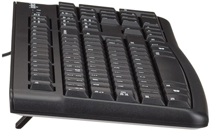 Logitech K120 Wired Business Keyboard for Windows or Linux, USB Plug-and-Play, Full-Size, Spill Resistant, Curved Space Bar, PC/Laptop, QWERTY UK Layout - Black