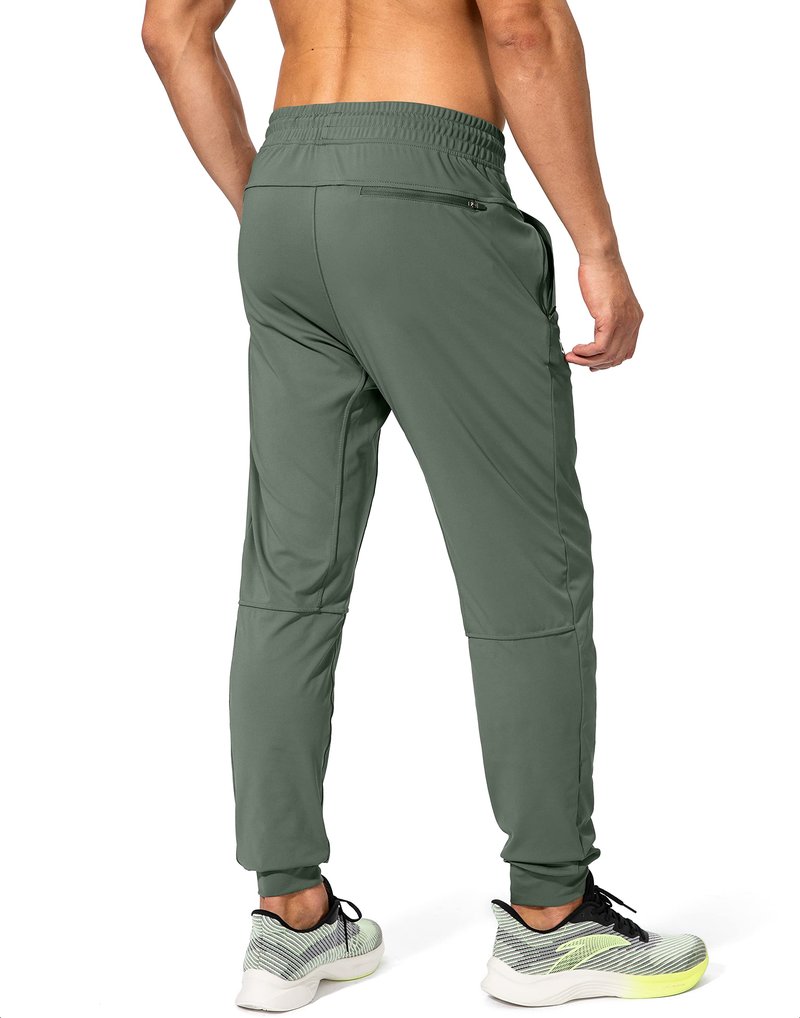 G Gradual Men's Sweatpants with Zipper Pockets Athletic Pants Traning Track Pants Joggers for Men Soccer, Running, Workout(Sage Green,S)