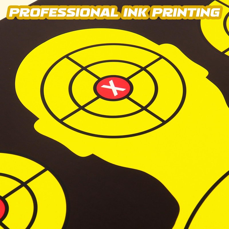 Highwild Shooting Range Silhouette Paper Target 50 Pack - 14X22 Inches - Suitable for Handguns, Rifles, Airguns, BB Guns (Black & Yellow)