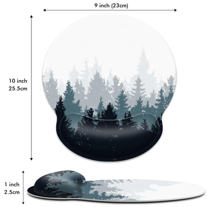 Ergonomic Mouse Pad with Wrist Support,Forest Mouse Pad with Wrist Rest,Relieve Wrist Pain Mousepad Non-Slip Rubber Base,Mouse Pads for Desk,Computers,Laptop,Office,Home,Gaming,Accessories