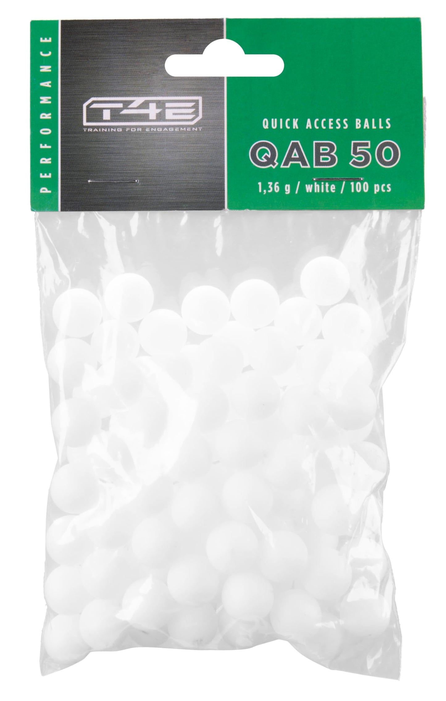 Umarex T4E Quick Access Balls Solid Polymer Rounds, 50 Caliber, 100 ct